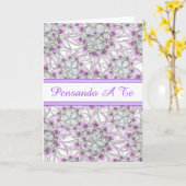 Pensando ein Te, italienisches Denken an Sie Karte (Gelbe Blume)