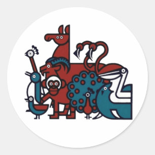 Penscynor Bird Gardens Selbstkleber Runder Aufkleber