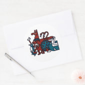 Penscynor Bird Gardens Selbstkleber Runder Aufkleber (Umschlag)