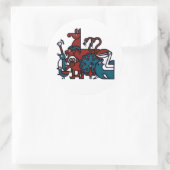 Penscynor Bird Gardens Selbstkleber Runder Aufkleber (Tasche)