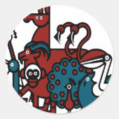 Penscynor Entwürfe Runder Aufkleber (Vorderseite)