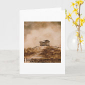 Penshaw Monument Card Karte (Gelbe Blume)