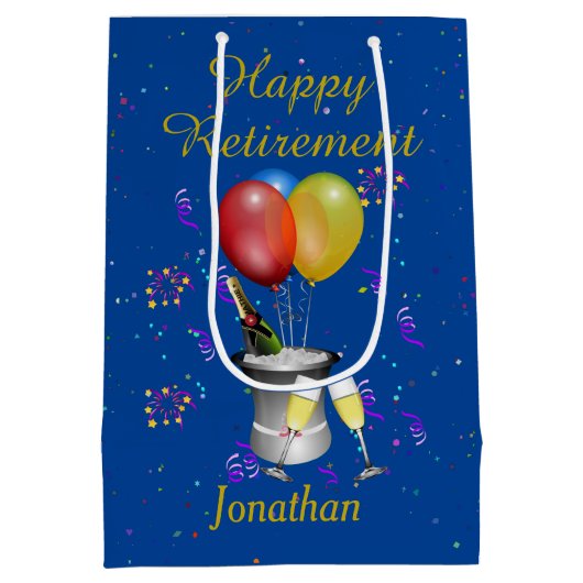 Pension Blue Celebration Sparkling Wein Mittlere Geschenktüte (Rückseite)