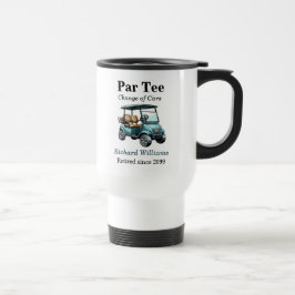Pension Blue Golf Cart Par T-Shirt Themed Reisebecher