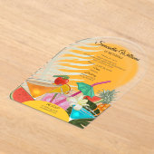 Pension Farewell Tropical Beach Cocktail Party Acryleinladungen (Ablage )