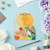 Pension Farewell Tropical Beach Cocktail Party Acryleinladungen (Insitu (Hochzeit))