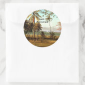 Pension, Florida Scene, Runder Aufkleber (Tasche)