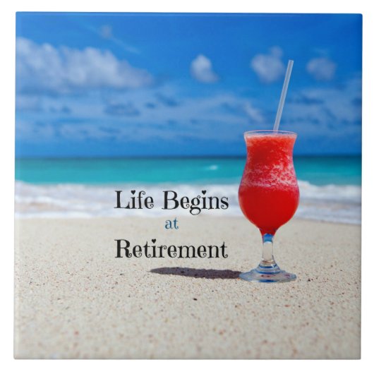 Pension, Frostgetränk am Strand, Fliese (Vorderseite)