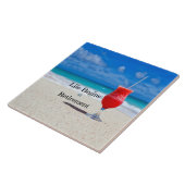 Pension, Frostgetränk am Strand, Fliese (Seite)