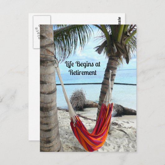 Pension: Hammock am Strand Postkarte (Vorne/Hinten)