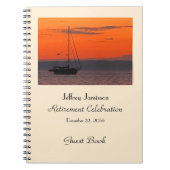 Pension Party Gästebuch, Sailboat at Sunset Notizblock (Vorderseite)