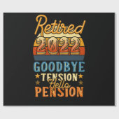 Pension Ruhestand Auf Wiedersehen Tension Hallo Pe Geschenkpapier (Flach)