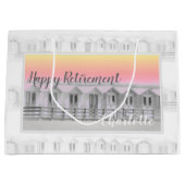 Pension Strandhütten bei Sonnenuntergang große Ges Geschenktüte (Vorderseite)