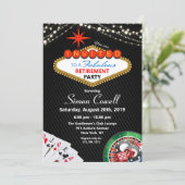 Pension Vegas Casino Einladung (Stehend Vorderseite)