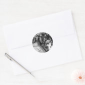 Pensionengel hinunter runder aufkleber (Umschlag)