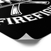 Pensionierte Feuerwehrfrau Poster (Ecke)