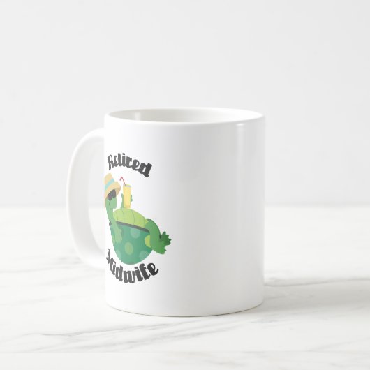 Pensionierte Hebamme (Schildkröte) Kaffeetasse (Vorderseite Links)