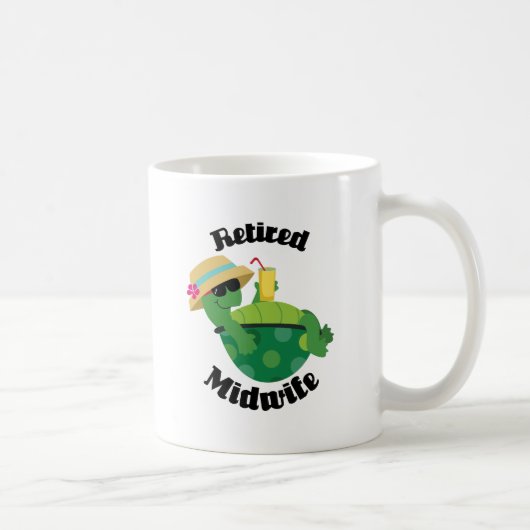 Pensionierte Hebamme (Schildkröte) Kaffeetasse (Rechts)