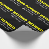 Pensionierte Hellow Pension (dunkel) Geschenkpapier (Ecke)