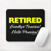 Pensionierte Hellow Pension (dunkel) Mousepad (Mit Mouse)