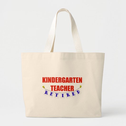 PENSIONIERTE KINDERGÄRTNERIN JUMBO STOFFBEUTEL (Vorne)
