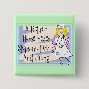 Pensionierte Krankenschwester-Engels-Kunst-Karten Button