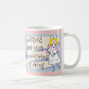 Pensionierte Krankenschwester-Engels-Kunst-Karten Kaffeetasse