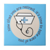 Pensionierte Krankenschwester-Fliese Fliese (Vorderseite)