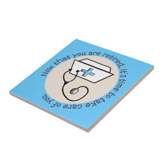 Pensionierte Krankenschwester-Fliese Fliese (Seite)