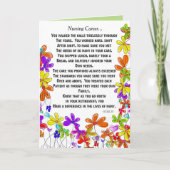 Pensionierte Krankenschwester-Gedicht-Gruß-Karte Karte (Vorderseite)