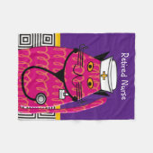 Pensionierte Krankenschwester-Katzen-Fleece-Decke Fleecedecke (Vorderseite (Horizontal))