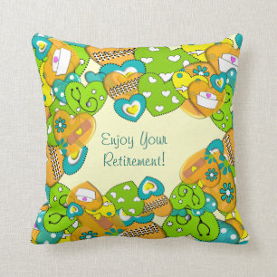 Pensionierte Krankenschwester-Kissen-Herzen Kissen