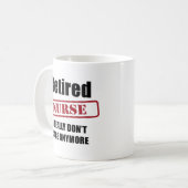 Pensionierte Krankenschwester (US-Bann) Kaffeetasse (Vorderseite Links)