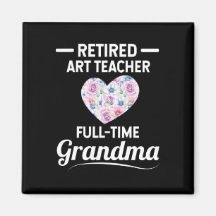 Pensionierte Kunstlehrerin Vollzeit-Oma für Männer Magnet