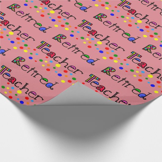 Pensionierte Lehrer-Geschenk-Packpapier-Tupfen II Geschenkpapier (Ecke)