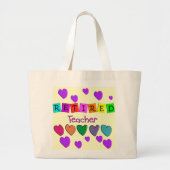 Pensionierte Lehrer-Geschenke Jumbo Stoffbeutel (Vorne)