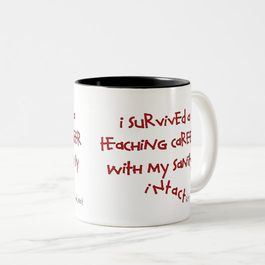 Pensionierte Lehrer-Geschenke, unglaublich witzig Zweifarbige Tasse (VorderseiteRechts)