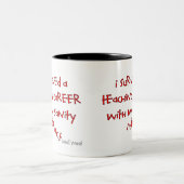 Pensionierte Lehrer-Geschenke, unglaublich witzig Zweifarbige Tasse (Mittel)