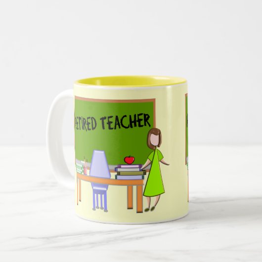 Pensionierte Lehrer-Geschenke Zweifarbige Tasse (Vorderseite Links)