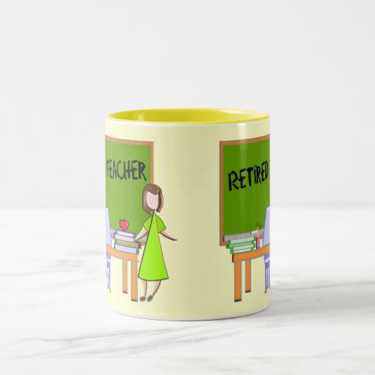 Pensionierte Lehrer-Geschenke Zweifarbige Tasse (Mittel)