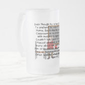 Pensionierte Lehrer-"Imitat-Klassenzimmer-" Mattglas Bierglas (Vorderseite Links)