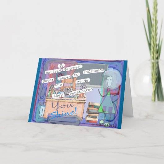 Pensionierte Lehrer-Kunst-Geschenke Karte (Vorderseite)