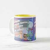 Pensionierte Lehrer-Kunst-Geschenke Zweifarbige Tasse (Vorderseite Links)