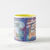 Pensionierte Lehrer-Kunst-Geschenke Zweifarbige Tasse (Mittel)