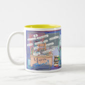 Pensionierte Lehrer-Kunst-Geschenke Zweifarbige Tasse (Links)