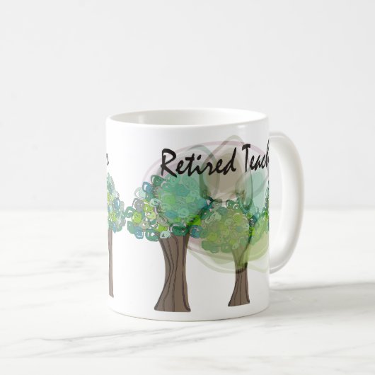Pensionierte Lehrer-künstlerische Kaffeetasse (VorderseiteRechts)