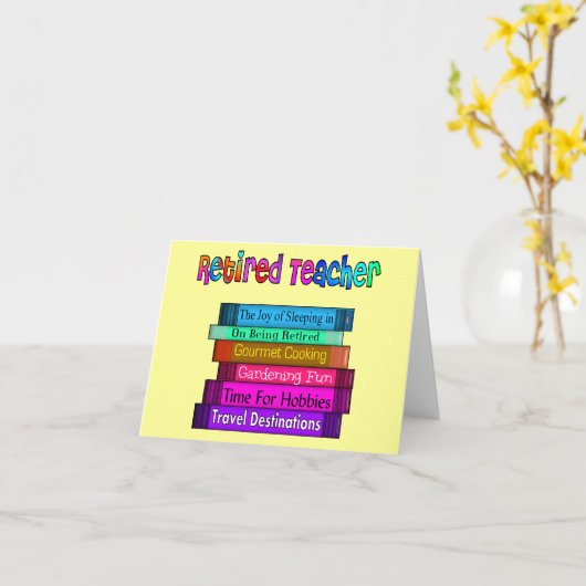 Pensionierte Lehrer-Mitteilungskarten Karte (Gelbe Blume)