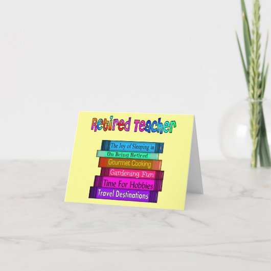 Pensionierte Lehrer-Mitteilungskarten Karte (Vorderseite)