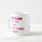 Pensionierte Lehrer-"Tinte befleckte Finger" dito! Kaffeetasse (Vorderseite Links)