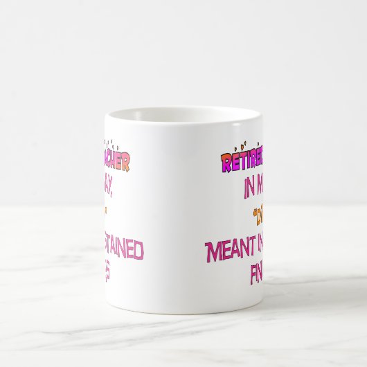Pensionierte Lehrer-"Tinte befleckte Finger" dito! Kaffeetasse (Mittel)